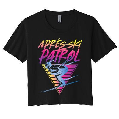 Retro Vintage 80s Apres Ski Patrol Crop Top