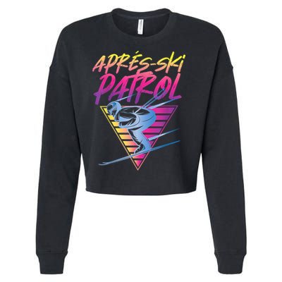 Retro Vintage 80s Apres Ski Patrol Cropped Pullover Crew