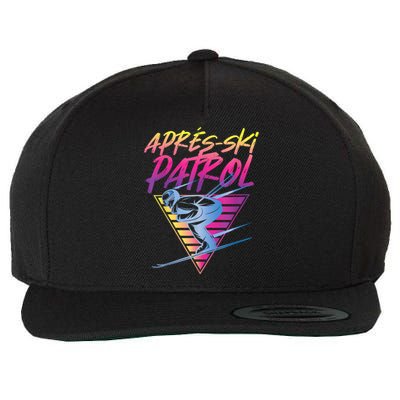 Retro Vintage 80s Apres Ski Patrol Wool Snapback Cap