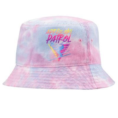 Retro Vintage 80s Apres Ski Patrol Tie-Dyed Bucket Hat