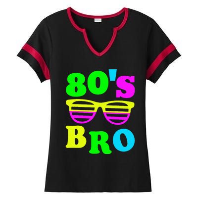 Retro Vibes 80s Bro Party Nostalgia Ladies Halftime Notch Neck Tee