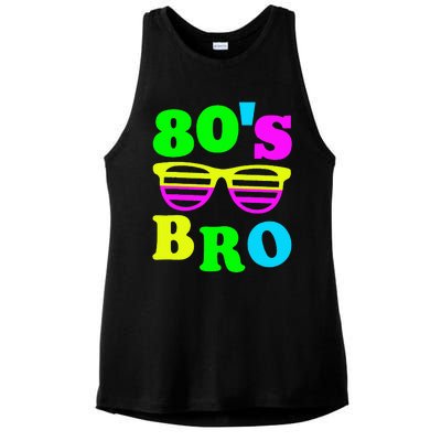 Retro Vibes 80s Bro Party Nostalgia Ladies PosiCharge Tri-Blend Wicking Tank