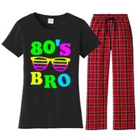 Retro Vibes 80s Bro Party Nostalgia Women's Flannel Pajama Set