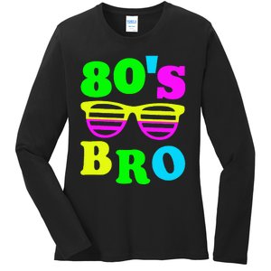 Retro Vibes 80s Bro Party Nostalgia Ladies Long Sleeve Shirt