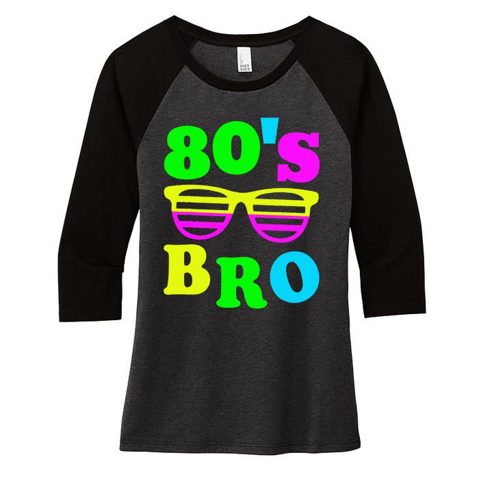 Retro Vibes 80s Bro Party Nostalgia Women's Tri-Blend 3/4-Sleeve Raglan Shirt