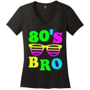 Retro Vibes 80s Bro Party Nostalgia Women's V-Neck T-Shirt