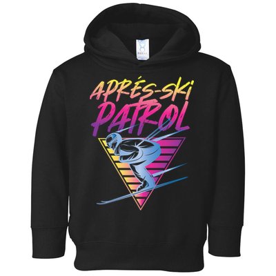 Retro Vintage 80s Apres Ski Patrol Toddler Hoodie