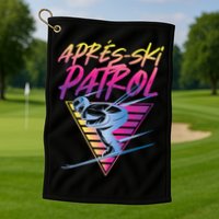 Retro Vintage 80s Apres Ski Patrol Golf Towel