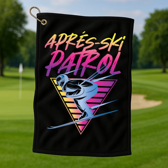 Retro Vintage 80s Apres Ski Patrol Golf Towel