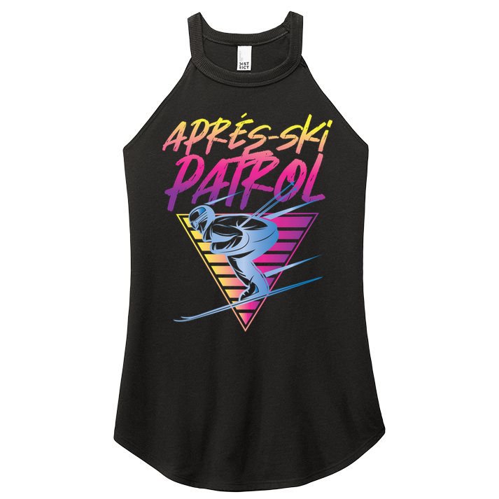 Retro Vintage 80s Apres Ski Patrol Women's Perfect Tri Rocker Tank