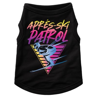 Retro Vintage 80s Apres Ski Patrol Funny Gift Doggie Tank