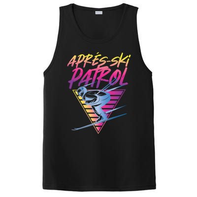 Retro Vintage 80s Apres Ski Patrol Funny Gift PosiCharge Competitor Tank