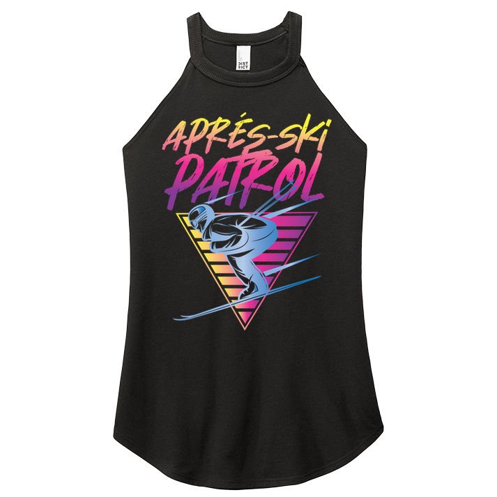 Retro Vintage 80s Apres Ski Patrol Funny Gift Women's Perfect Tri Rocker Tank