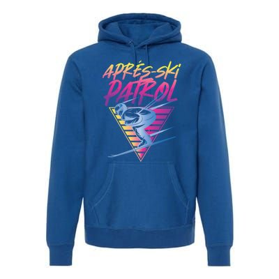 Retro Vintage 80s Apres Ski Patrol Funny Gift Premium Hoodie