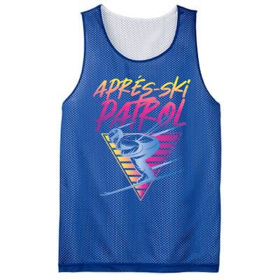 Retro Vintage 80s Apres Ski Patrol Funny Gift Mesh Reversible Basketball Jersey Tank