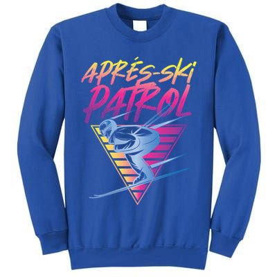 Retro Vintage 80s Apres Ski Patrol Funny Gift Tall Sweatshirt