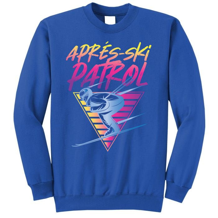 Retro Vintage 80s Apres Ski Patrol Funny Gift Tall Sweatshirt