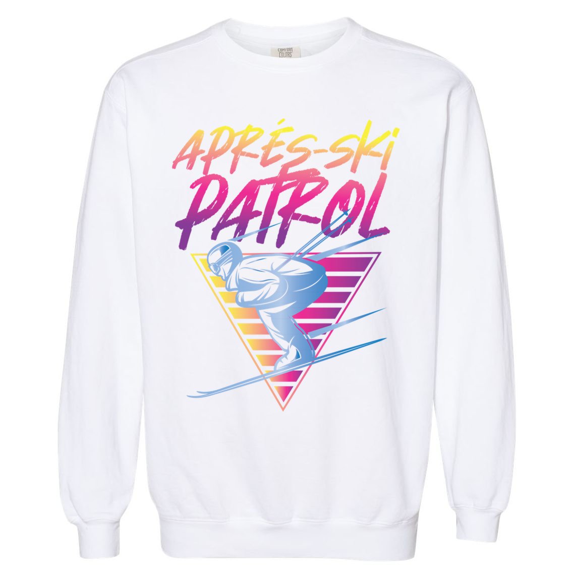Retro Vintage 80s Apres Ski Patrol Funny Gift Garment-Dyed Sweatshirt