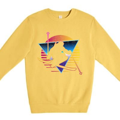 Retro Vintage 80s Ski Great Gift Premium Crewneck Sweatshirt