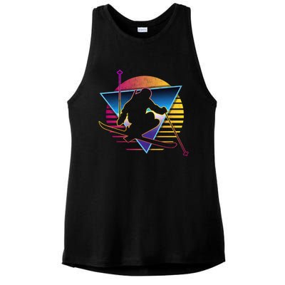 Retro Vintage 80s Ski Great Gift Ladies PosiCharge Tri-Blend Wicking Tank