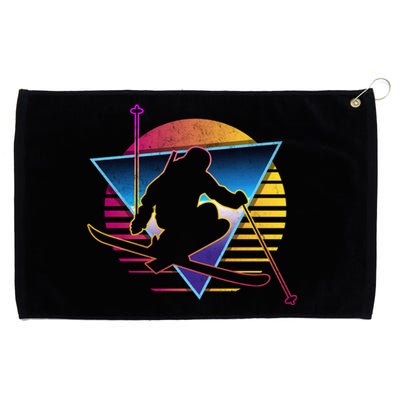 Retro Vintage 80s Ski Great Gift Grommeted Golf Towel