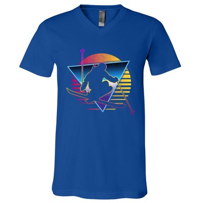 Retro Vintage 80s Ski Great Gift V-Neck T-Shirt