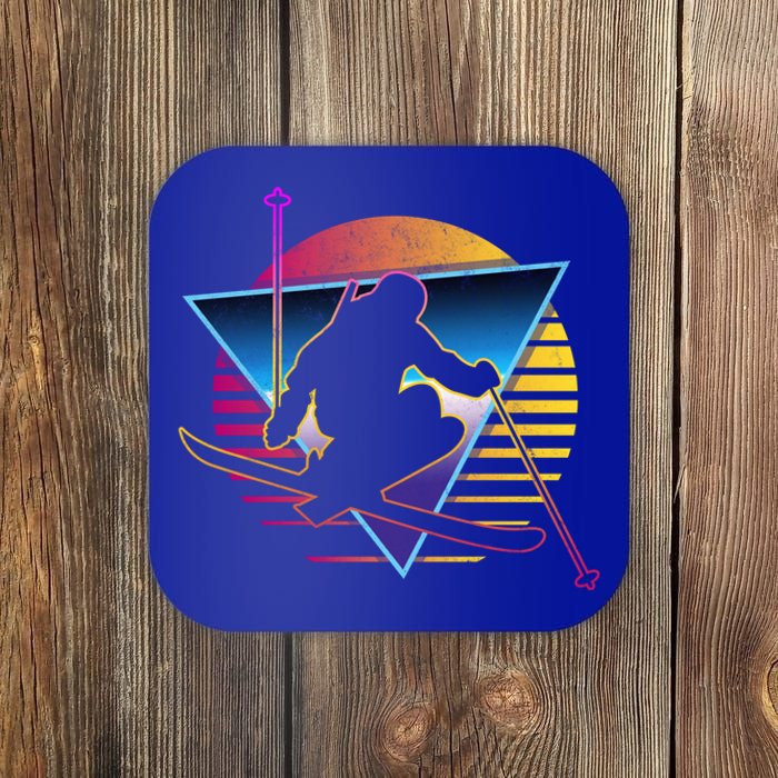 Retro Vintage 80s Ski Great Gift Coaster