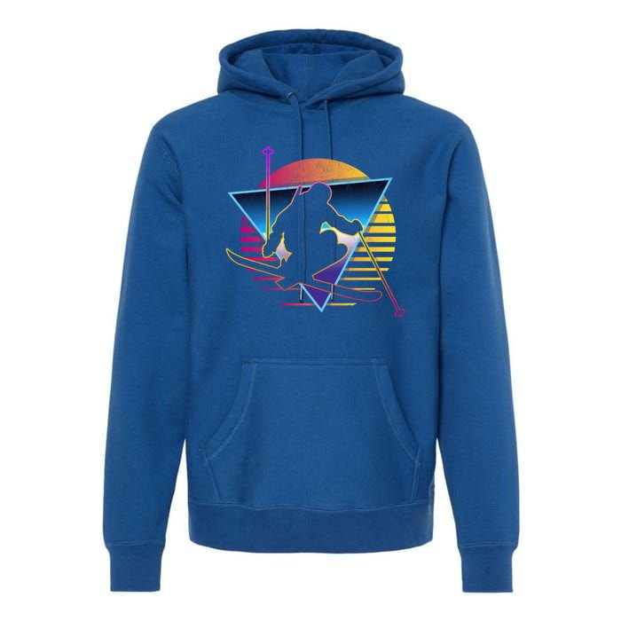 Retro Vintage 80s Ski Great Gift Premium Hoodie