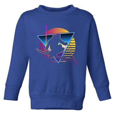 Retro Vintage 80s Ski Great Gift Toddler Sweatshirt