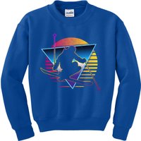 Retro Vintage 80s Ski Great Gift Kids Sweatshirt