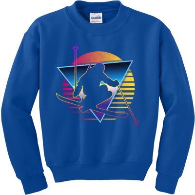 Retro Vintage 80s Ski Great Gift Kids Sweatshirt