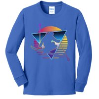 Retro Vintage 80s Ski Great Gift Kids Long Sleeve Shirt