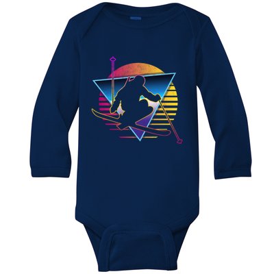 Retro Vintage 80s Ski Great Gift Baby Long Sleeve Bodysuit