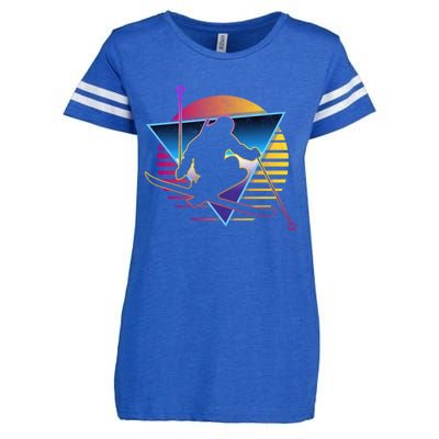 Retro Vintage 80s Ski Great Gift Enza Ladies Jersey Football T-Shirt