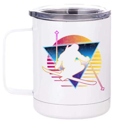 Retro Vintage 80s Ski Great Gift 12 oz Stainless Steel Tumbler Cup