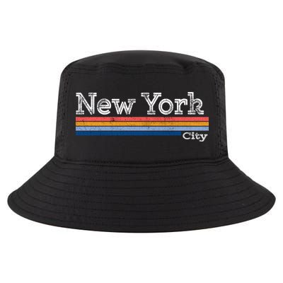 Retro Vintage 80s Style New York City Logo Cool Comfort Performance Bucket Hat