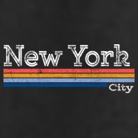 Retro Vintage 80s Style New York City Logo Garment-Dyed Heavyweight T-Shirt