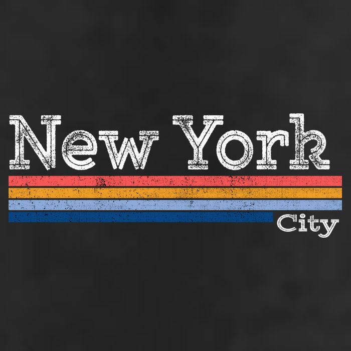 Retro Vintage 80s Style New York City Logo Garment-Dyed Heavyweight T-Shirt
