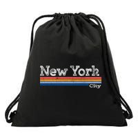 Retro Vintage 80s Style New York City Logo Drawstring Bag