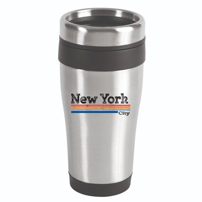 Retro Vintage 80s Style New York City Logo 16oz Travel Tumbler