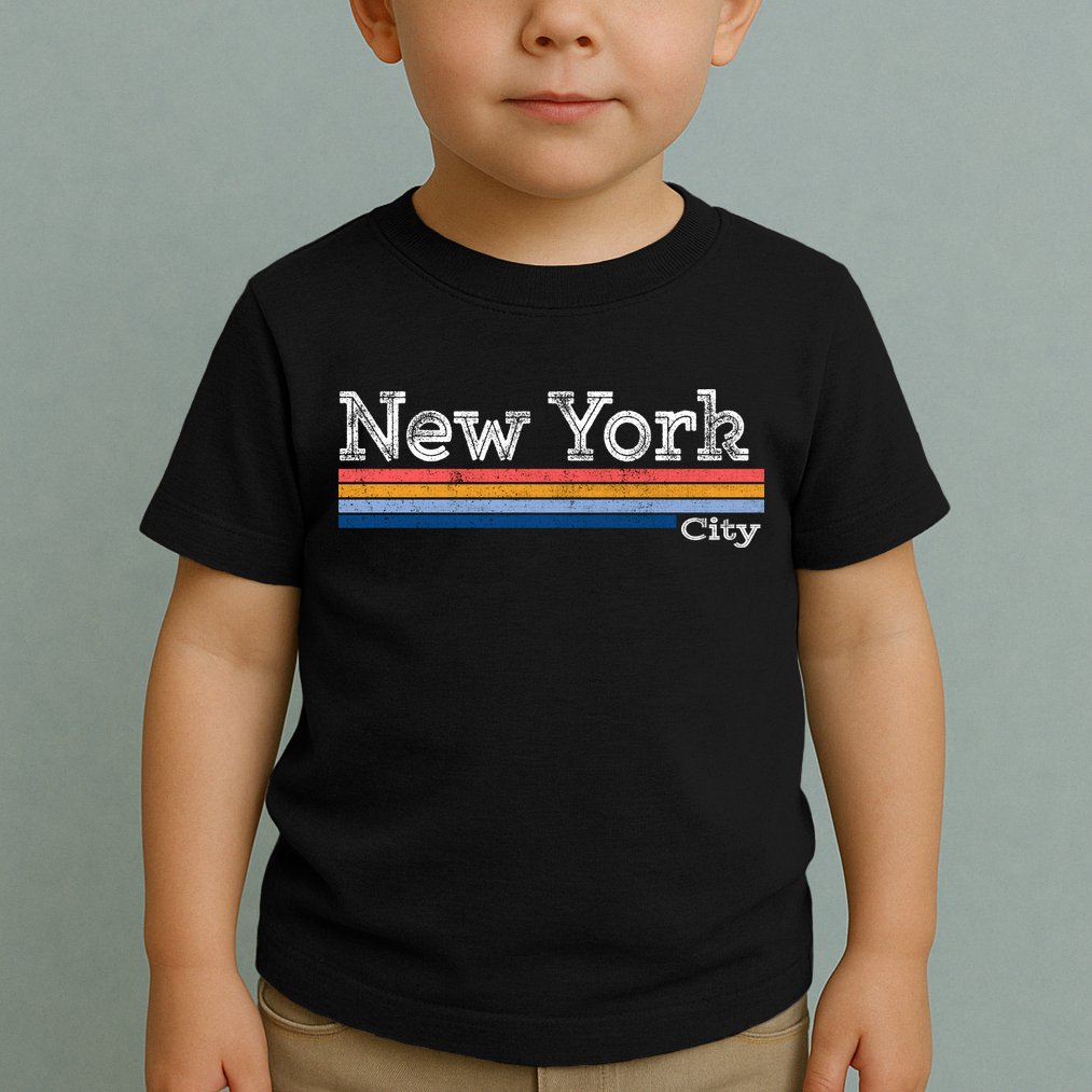 Retro Vintage 80s Style New York City Logo Toddler T-Shirt
