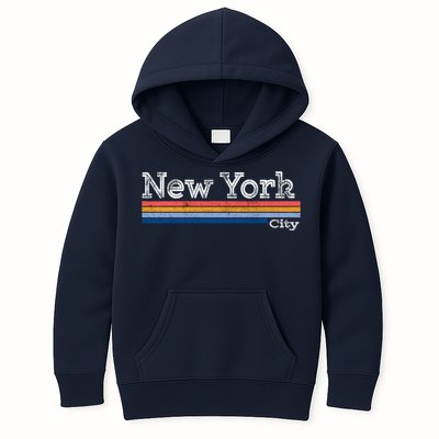 Retro Vintage 80s Style New York City Logo Kids Hoodie