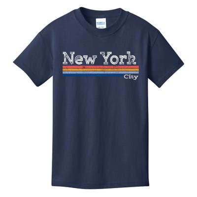 Retro Vintage 80s Style New York City Logo Kids T-Shirt