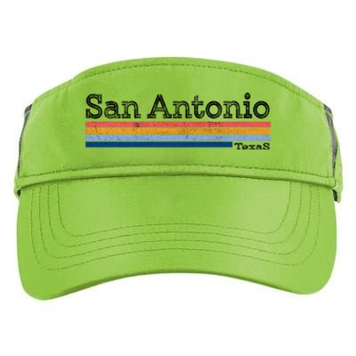 Retro Vintage 80s Style San Antonio Texas Logo Adult Drive Performance Visor