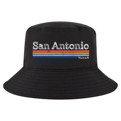 Retro Vintage 80s Style San Antonio Texas Logo Cool Comfort Performance Bucket Hat