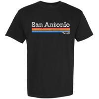 Retro Vintage 80s Style San Antonio Texas Logo Garment-Dyed Heavyweight T-Shirt