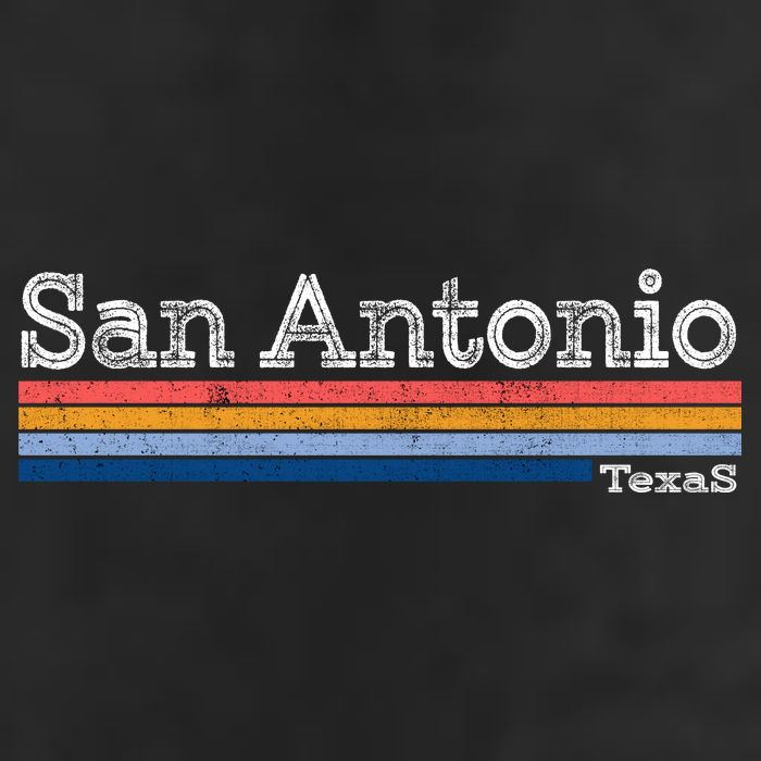 Retro Vintage 80s Style San Antonio Texas Logo Garment-Dyed Heavyweight T-Shirt