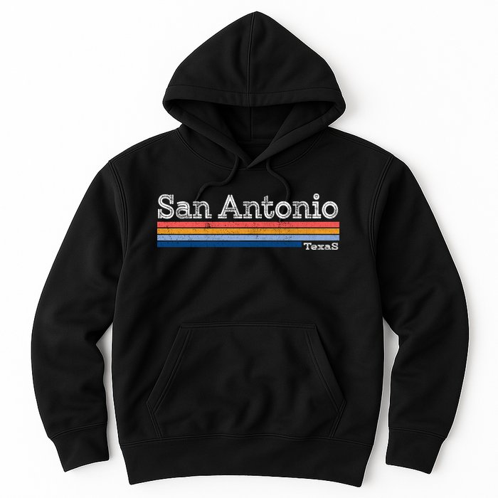 Retro Vintage 80s Style San Antonio Texas Logo Hoodie