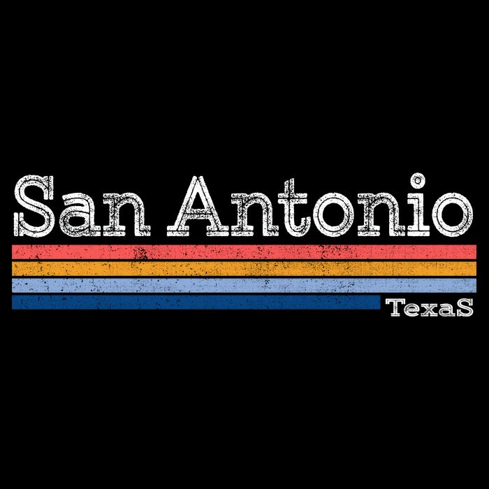 Retro Vintage 80s Style San Antonio Texas Logo Hoodie