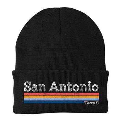 Retro Vintage 80s Style San Antonio Texas Logo Beanie